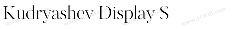Kudryashev Display S字体转换 Kudryashev Display S字体转换